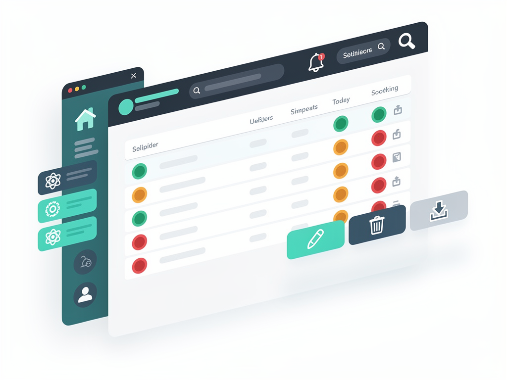 Polished SaaS application interface showcasing the cumulative effect of well-implemented iconography throughout navigation, data tables, action buttons, and status indicators, demonstrating visual harmony and professional design quality