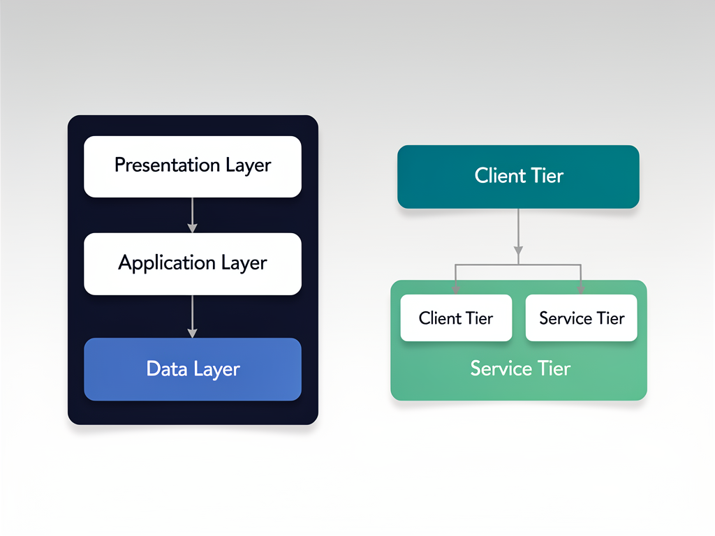 Architectural diagram comparing NextBuilder's three-tier tenant hierarchy (Platform, Clients, Apps with Members) on the left versus supastarter's two-tier hierarchy (Platform, Organizations with Members) on the right, using connected boxes and arrows to show data flow and authentication boundaries