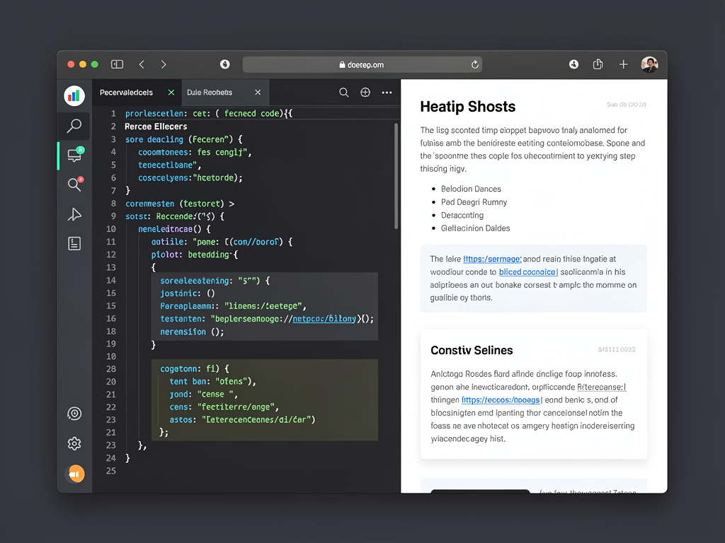 Screenshot of NextBuilder's MDX blog editor interface showing a split view with markdown content on the left including embedded React components, and a live preview on the right displaying the rendered blog post with proper SEO meta information visible in a sidebar panel
