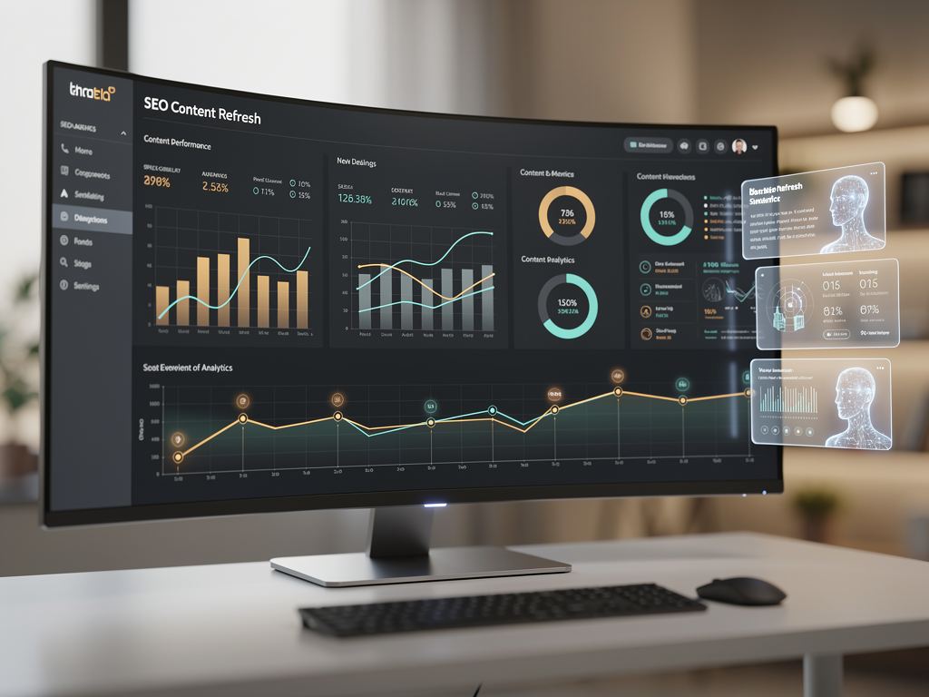 A monitoring dashboard showing AI visibility metrics including featured snippet count, People Also Ask appearances, brand mention tracking across AI platforms, and a manual citation audit log with dates, queries, and citation status for tracked content pieces