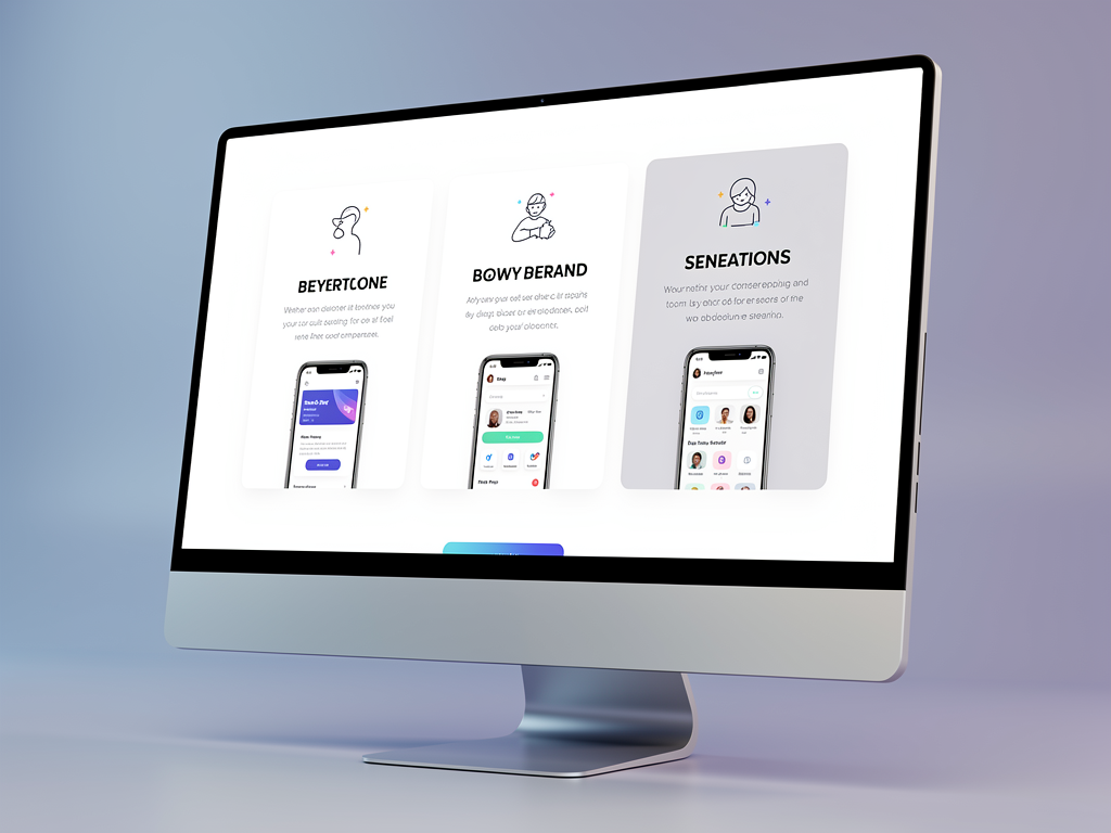 Feature showcase section with three-column layout, each column containing an icon, bold headline, descriptive paragraph, and small product screenshot, using alternating white and light gray backgrounds to create visual separation between features