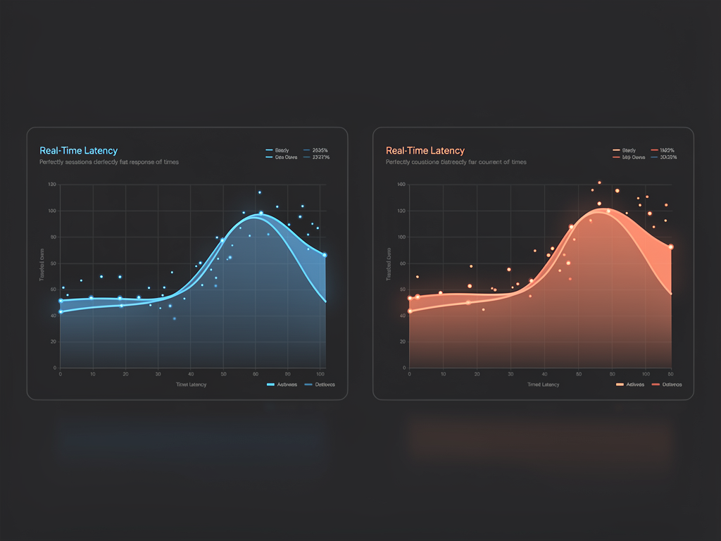 Performance comparison chart showing request latency distributions for both platforms under load, with NextBuilder showing consistent sub-100ms responses for tenant-scoped queries and supastarter displaying similar performance with Hono API routes, both measured against a baseline of 1000 concurrent users