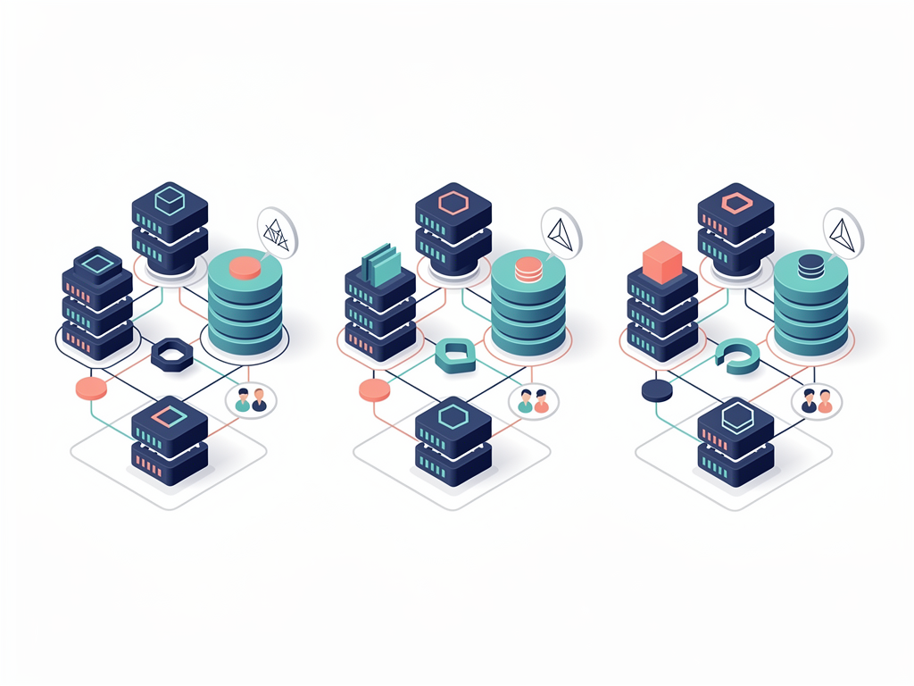 Case study comparison showing three different multi-tenant SaaS platforms with their architectural approaches, tenant counts, and key technical decisions highlighted in an infographic format with company logos and statistics
