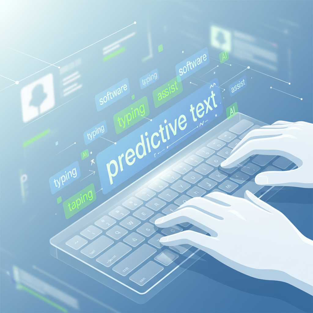 A comparison table highlighting key features of different predictive text programs, showing checkmarks for supported functionalities