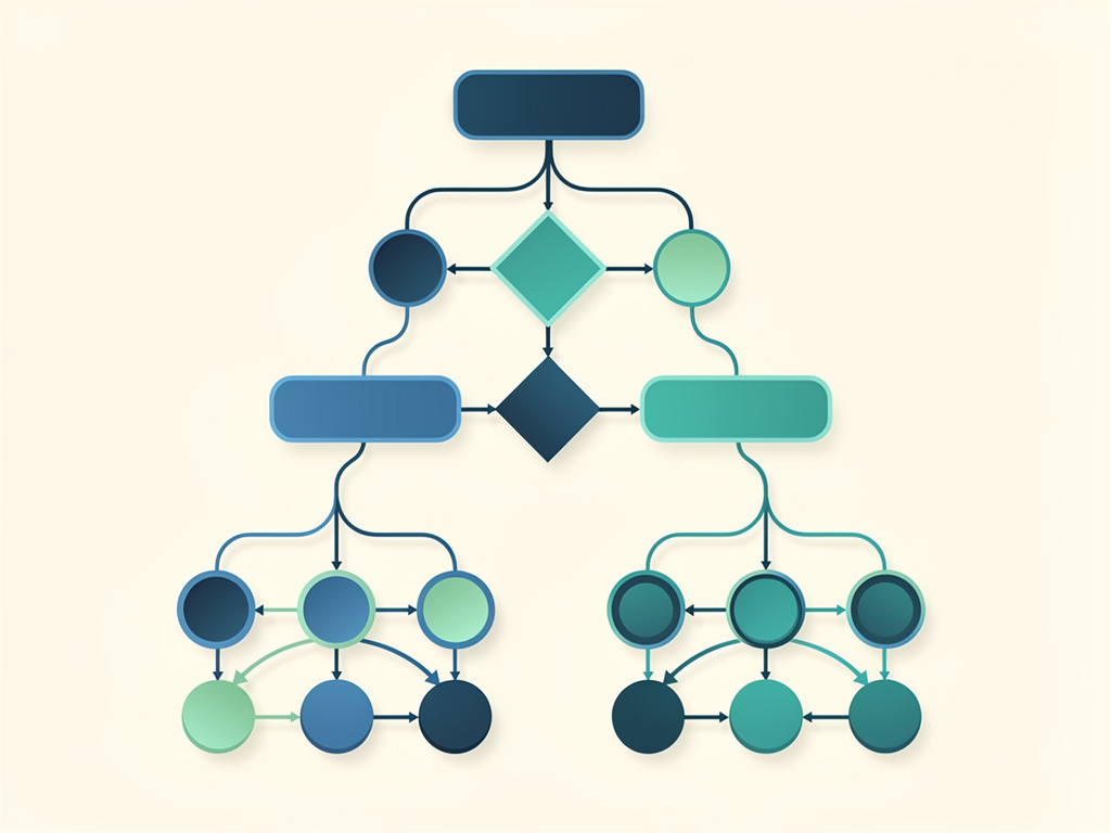 Decision flowchart showing branching paths based on questions about multi-tenancy needs, custom domain requirements, and platform versus product goals, leading to recommended boilerplate choices, clean infographic style with blue and green color coding